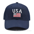 Broidered American USA Flag Cap de baseball